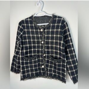 Beautiful wool blazer with gold trim S/M